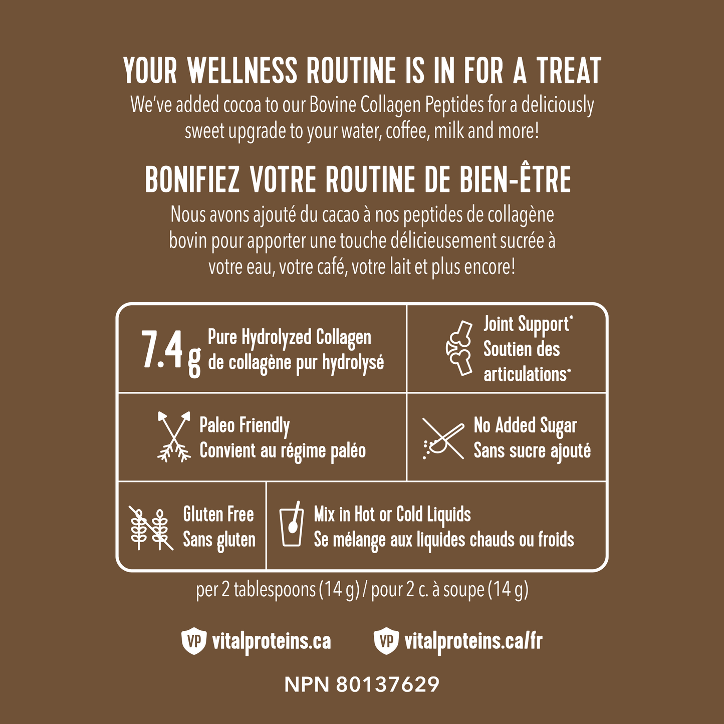 Chocolate Collagen Peptides 275g - Chocolate