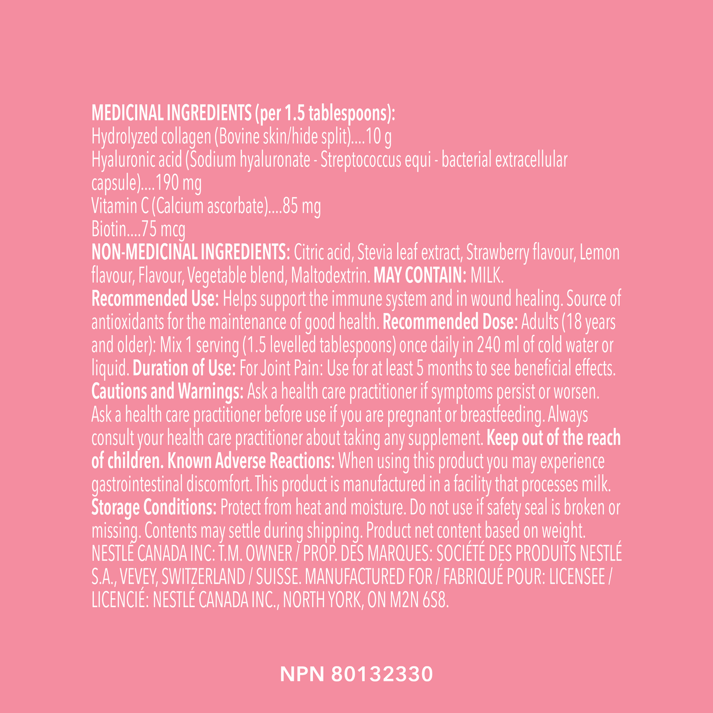 Beauty Collagen Peptides 201 g - Strawberry Lemon