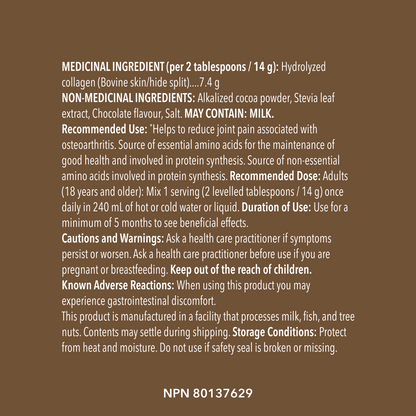 Chocolate Collagen Peptides 275g - Chocolate