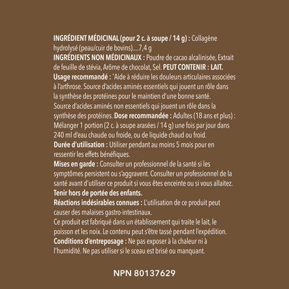 Chocolate Collagen Peptides 275g - Chocolate